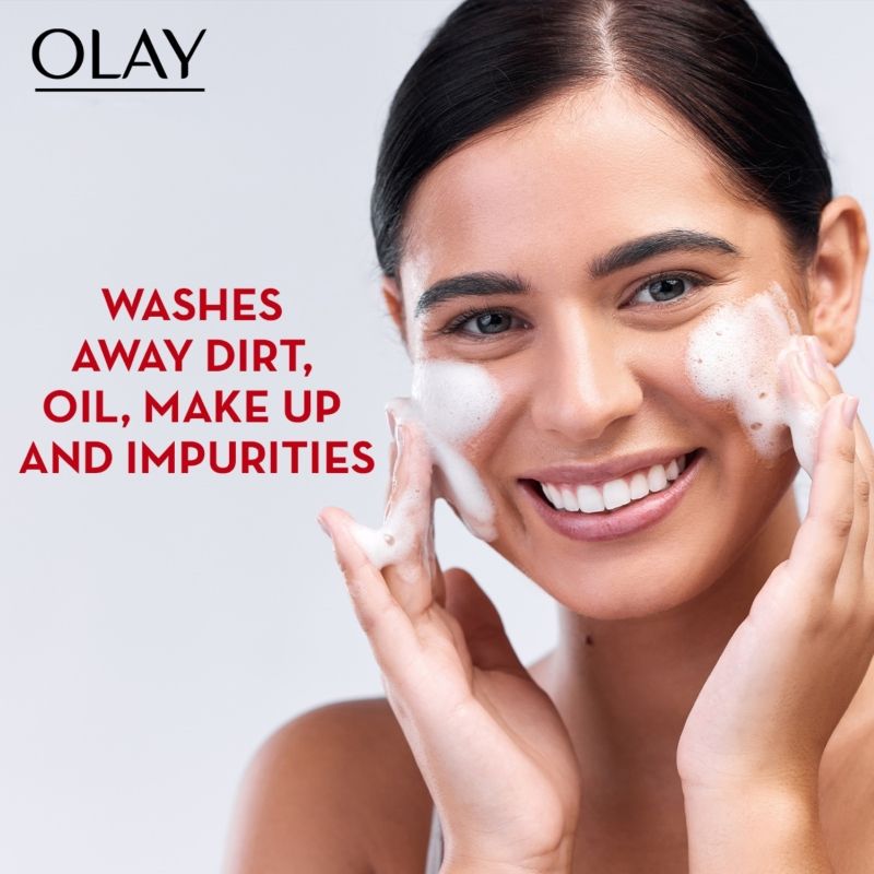 Olay Regenerist Cleanser & Face Wash For Plump & Bouncy Skin With Hyaluronic Acid & Peptides, 100g Buy at Indicrest Image 2