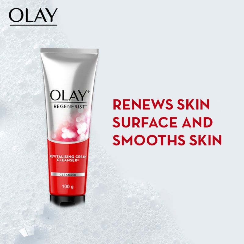 Olay Regenerist Cleanser & Face Wash For Plump & Bouncy Skin With Hyaluronic Acid & Peptides, 100g Buy at Indicrest Image 4