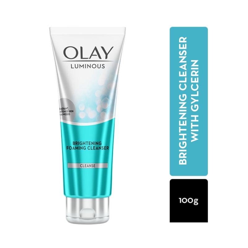 Olay Luminous Brightening Foaming Cleanser & Face Wash, Clear & Even Skin With Glycerin, 100g Buy at Indicrest