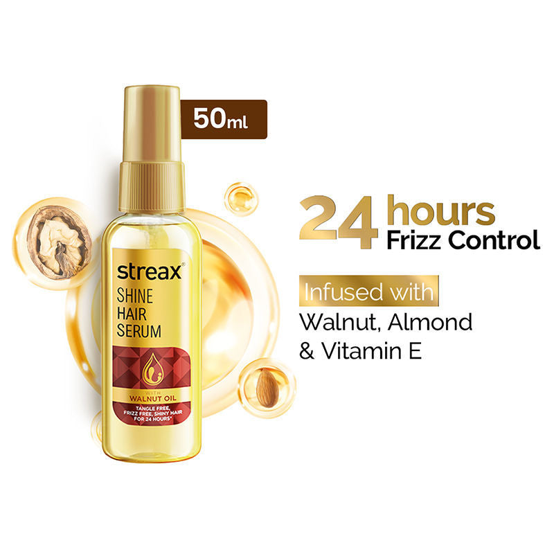 Streax Hair Serum With Walnut Oil For Dry & Frizzy Hair, 50ml Buy at Indicrest