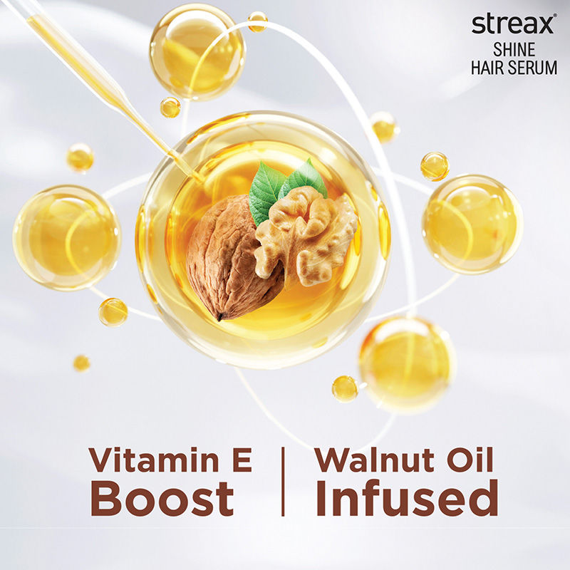 Streax Hair Serum With Walnut Oil For Dry & Frizzy Hair, 50ml Buy at Indicrest Image 4
