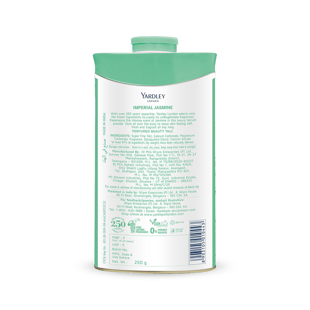Yardley London Jasmine Talc, 250g Buy at Indicrest Image 4