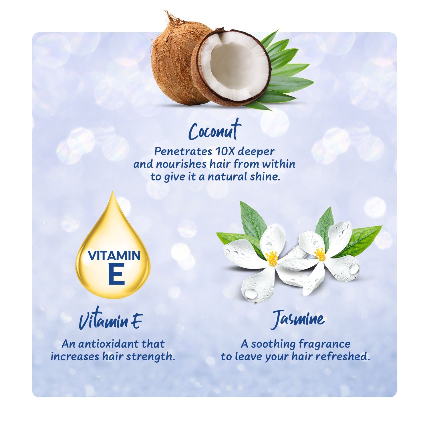 Parachute Advansed Jasmine Coconut Hair Oil, Vitamin E for Healthy Shiny Hair, Non-sticky, 190ml Buy at Indicrest Image 5