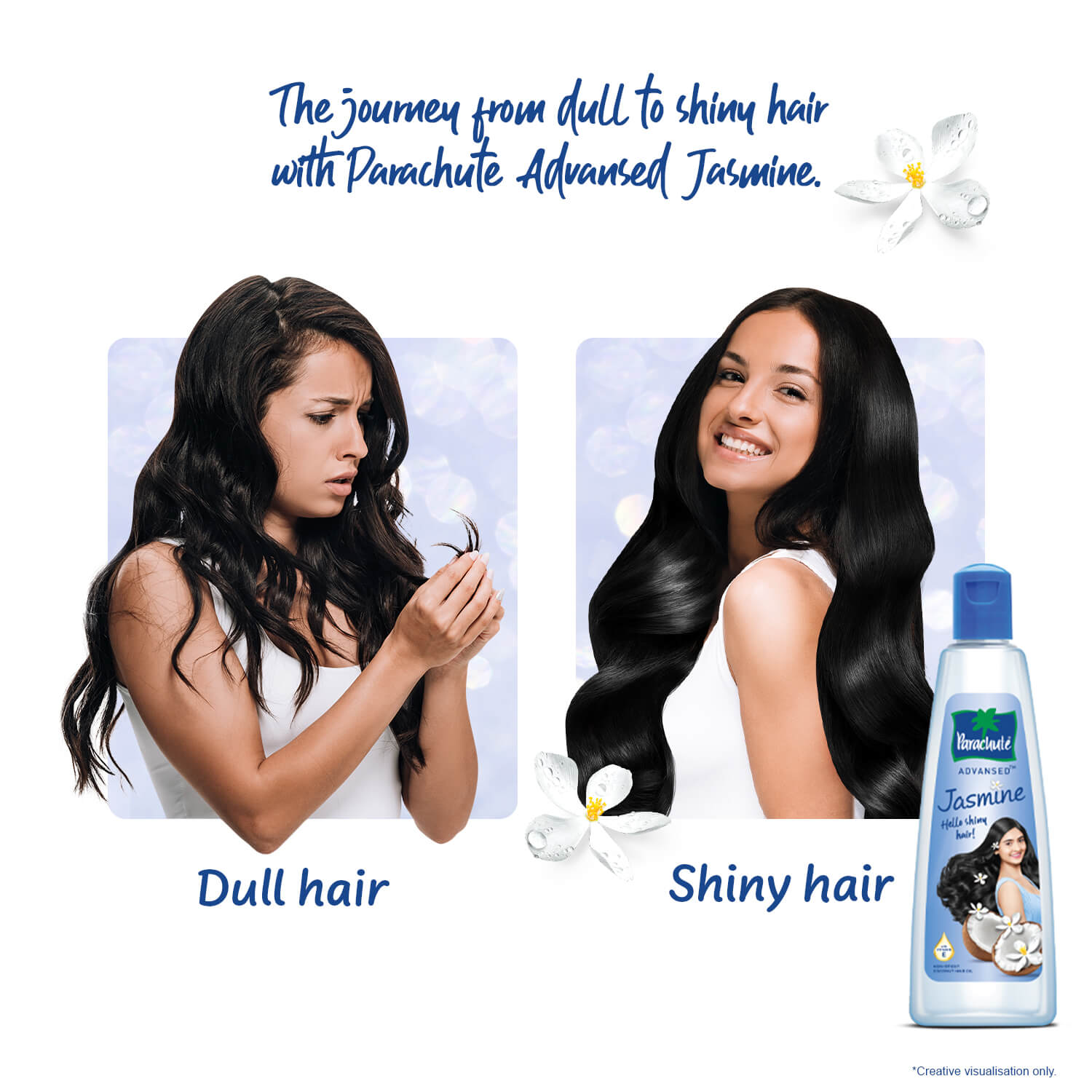 Parachute Advansed Jasmine Coconut Hair Oil, Vitamin E for Healthy Shiny Hair, Non-sticky, 190ml Buy at Indicrest Image 6