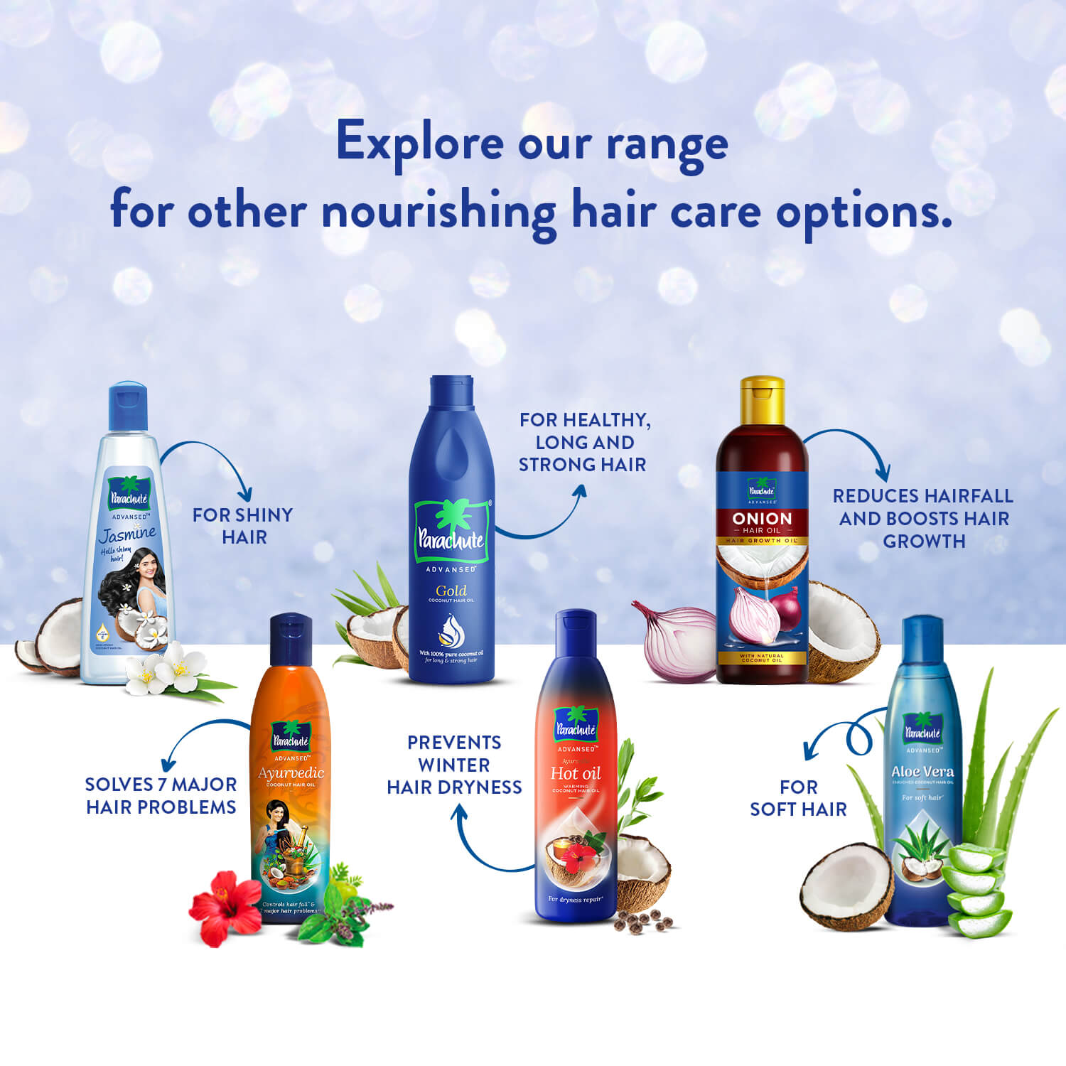 Parachute Advansed Jasmine Coconut Hair Oil, Vitamin E for Healthy Shiny Hair, Non-sticky, 190ml Buy at Indicrest Image 8