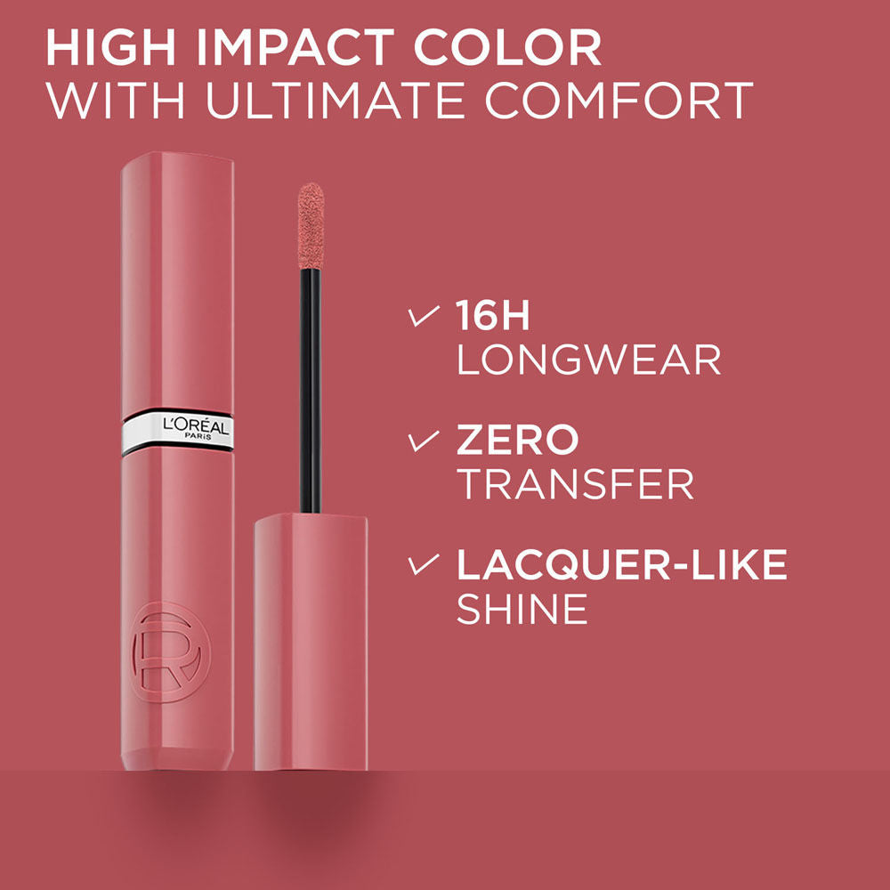 L'Oreal Paris Infallible Laque Resistance Liquid Lipstick, 16H Lacquer Shine - 635 Worth It Medium, 4ml Buy at Indicrest Image 4