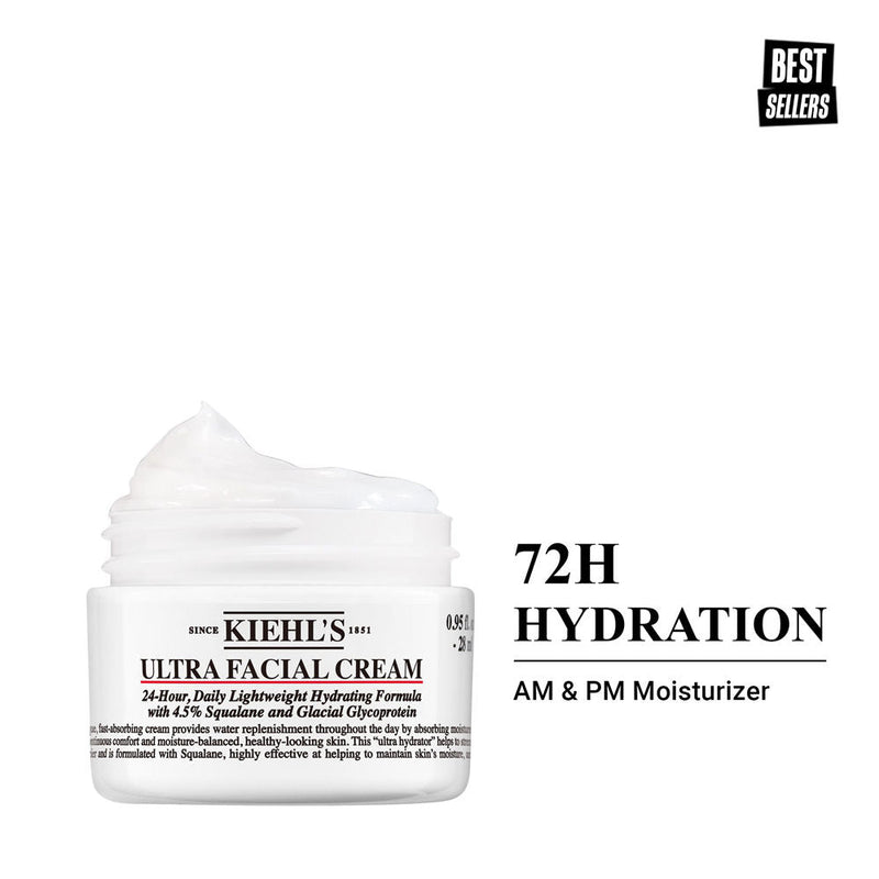 Kiehl's Ultra Facial Cream With 72 Hour Hydration - Moisturizer For Softer, Hydrated Skin, 28ml, Buy from Indicrest