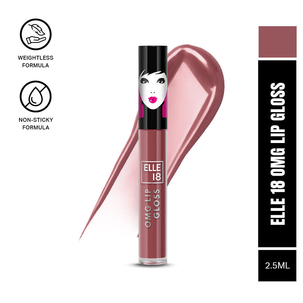 Elle 18 OMG Non sticky Tinted Lip Gloss With Jojoba Oil - Honeyed Hush, 2.5ml Buy at Indicrest