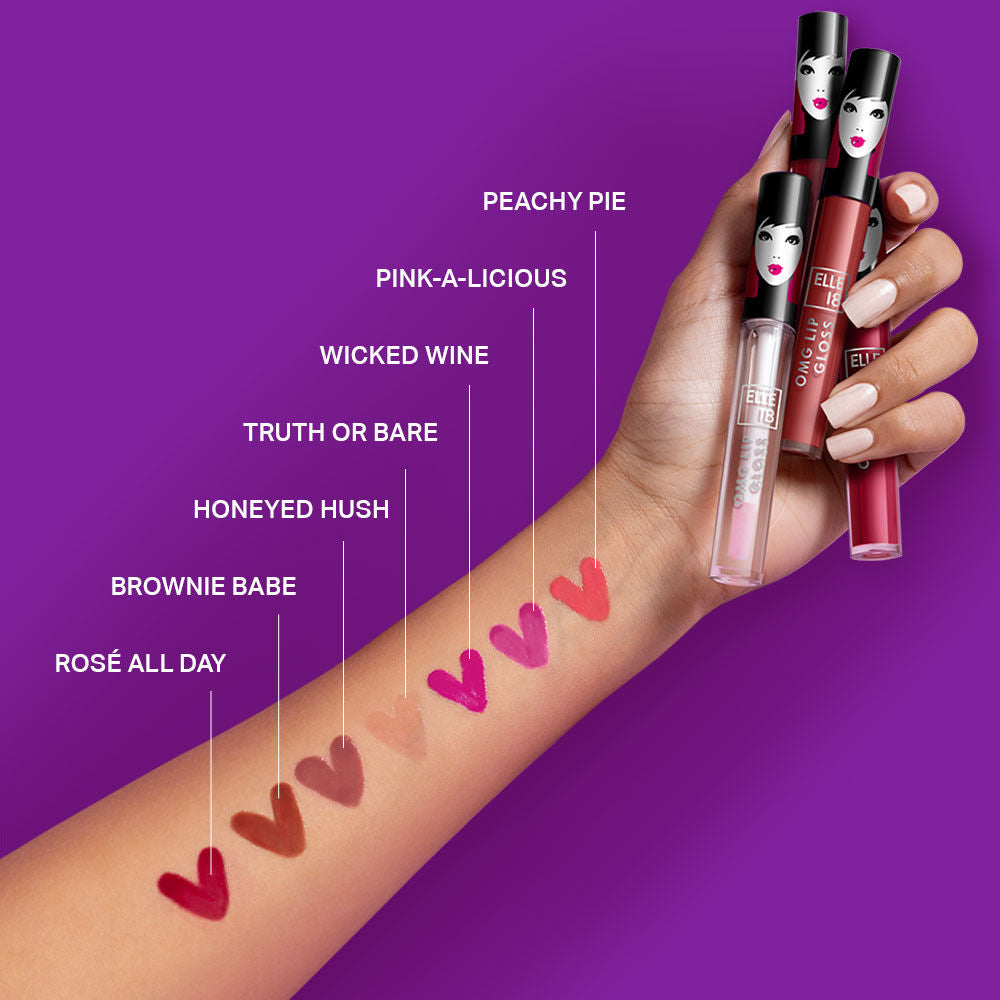 Elle 18 OMG Non sticky Tinted Lip Gloss With Jojoba Oil - Honeyed Hush, 2.5ml Buy at Indicrest Image 5