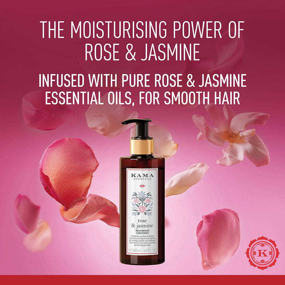 Kama Ayurveda Rose & Jasmine Moisturising Hair Conditioner, 200ml