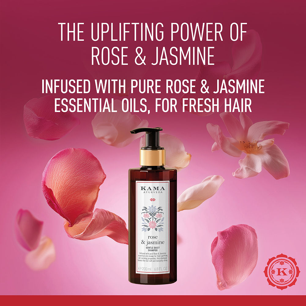 Kama Ayurveda Rose & Jasmine Gentle Daily Shampoo, 200ml