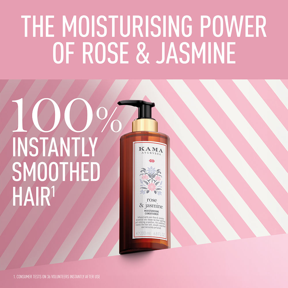 Kama Ayurveda Rose & Jasmine Moisturising Hair Conditioner, 50ml