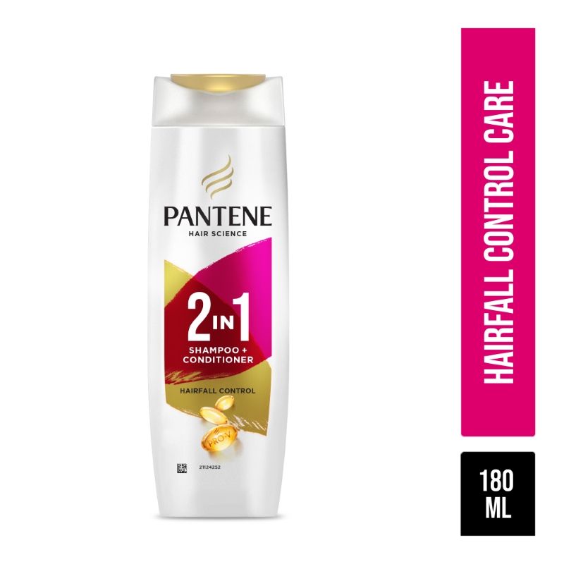 Pantene 2 In 1 Hairfall Control Shampoo + Conditioner, 180ml Buy at Indicrest