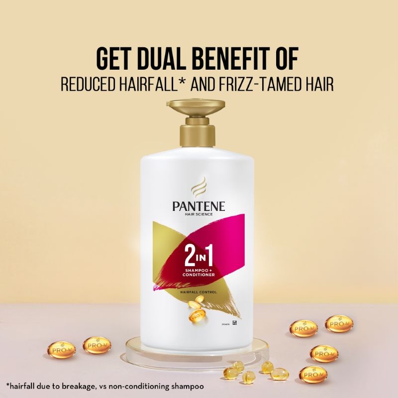 Pantene 2 In 1 Advanced Hairfall Control Shampoo + Conditioner, 1 Litre Buy at Indicrest Image 4