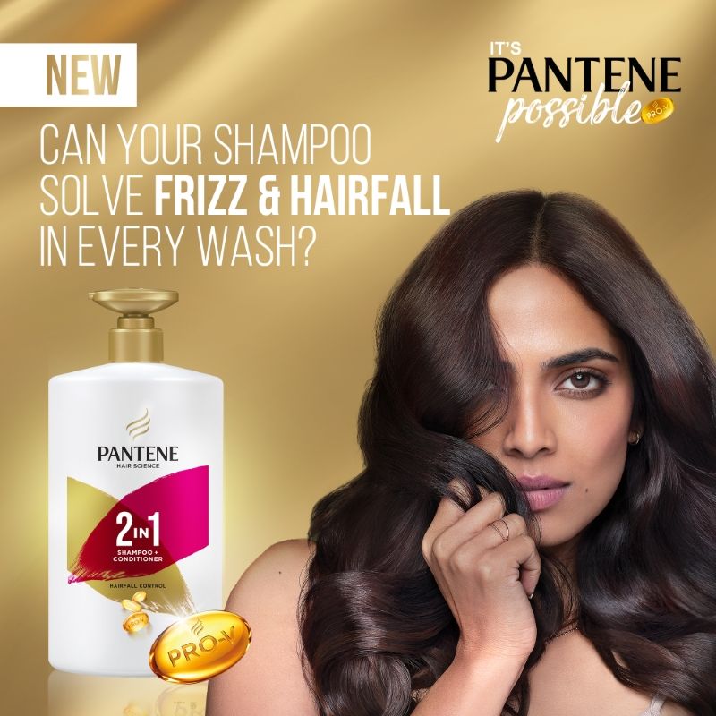 Pantene 2 In 1 Advanced Hairfall Control Shampoo + Conditioner, 1 Litre Buy at Indicrest Image 5