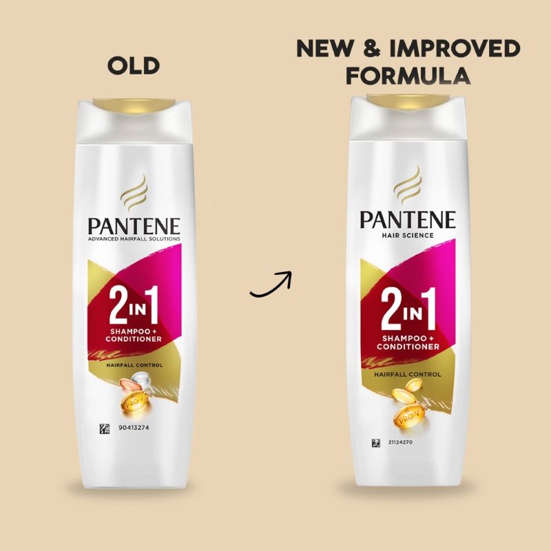 Pantene 2 In 1 Hairfall Control Shampoo + Conditioner, 340ml Buy at Indicrest Image 3