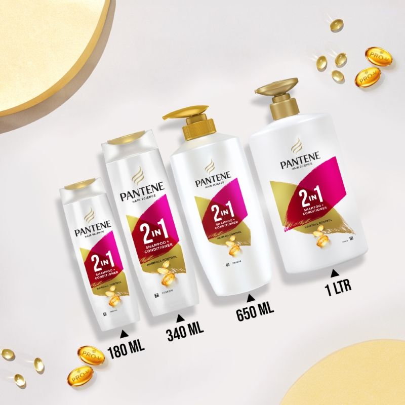 Pantene 2 In 1 Hairfall Control Shampoo + Conditioner, 340ml Buy at Indicrest Image 7