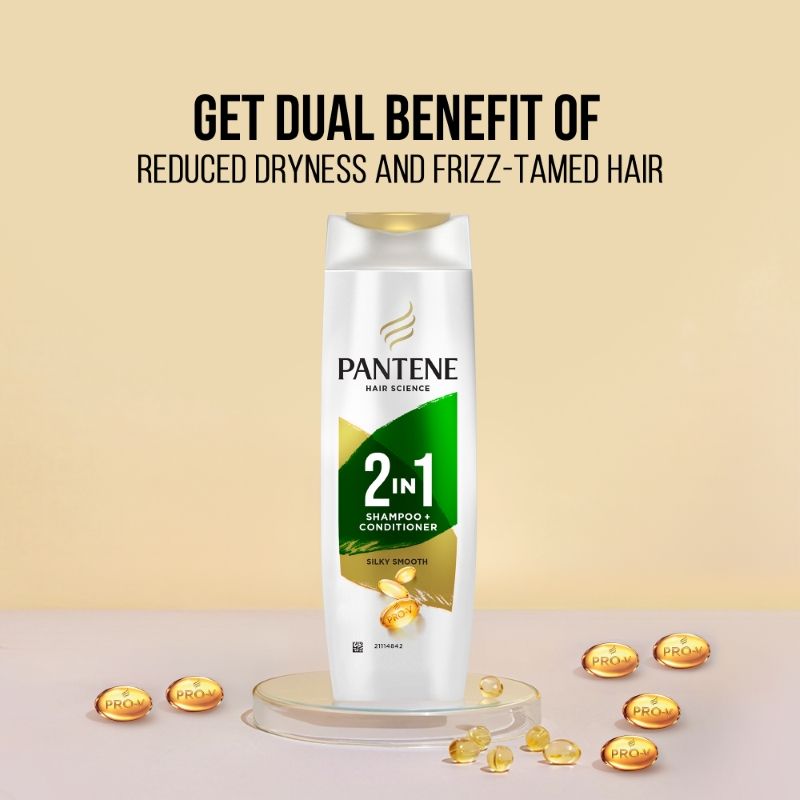 Pantene 2 In 1 Silky Smooth Care Shampoo + Conditioner, 340ml Buy at Indicrest Image 4