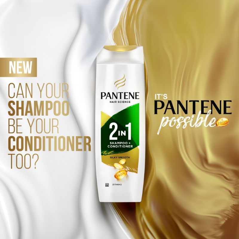 Pantene 2 In 1 Silky Smooth Care Shampoo + Conditioner, 340ml Buy at Indicrest Image 6
