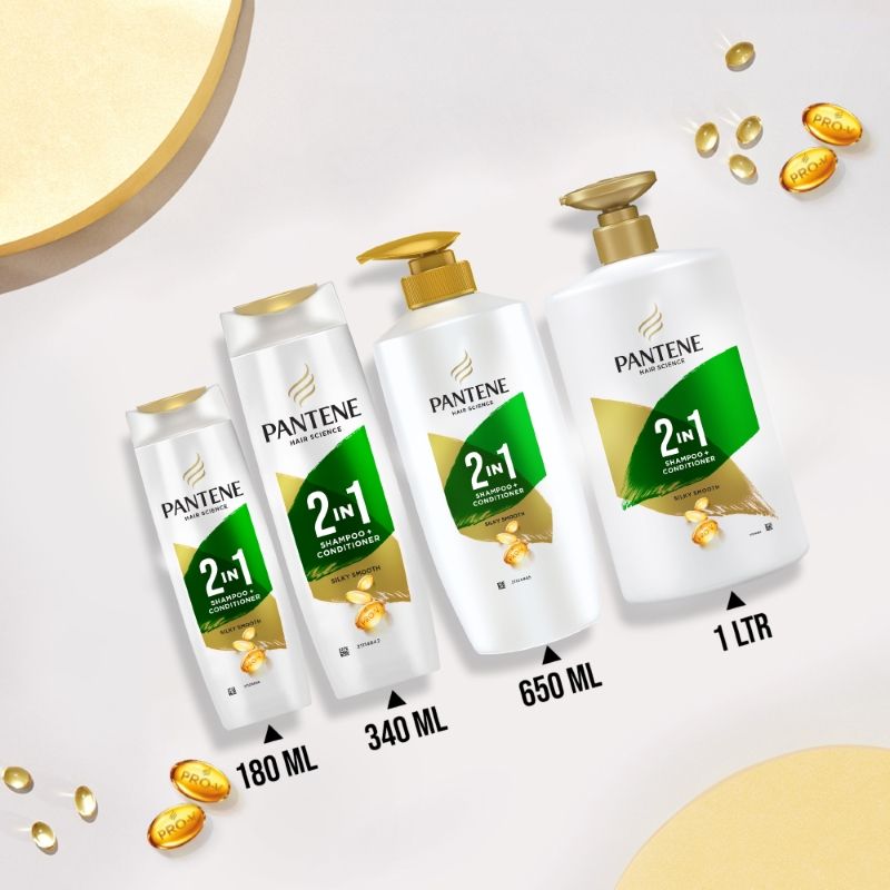 Pantene 2 In 1 Silky Smooth Care Shampoo + Conditioner, 340ml Buy at Indicrest Image 7