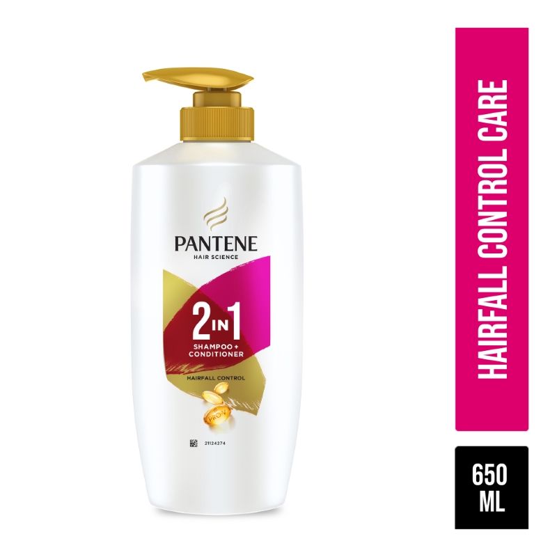 Pantene 2 In 1 Hairfall Control Shampoo + Conditioner, 650ml Buy at Indicrest