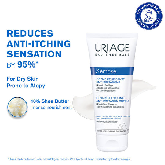 Uriage Xemose Anti-Irritation Body Cream Dry Skin Prone to Atopic Eczema Dermatologist Recommended, 200ml, Buy from Indicrest
