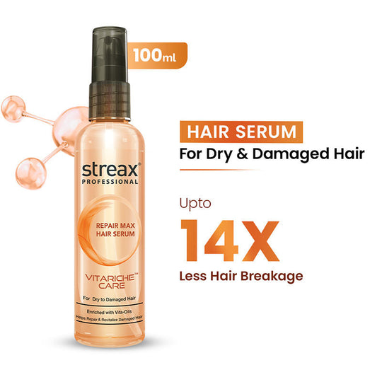 Streax Professional Vitariche Care Repair Max Hair Serum, 100ml Buy at Indicrest