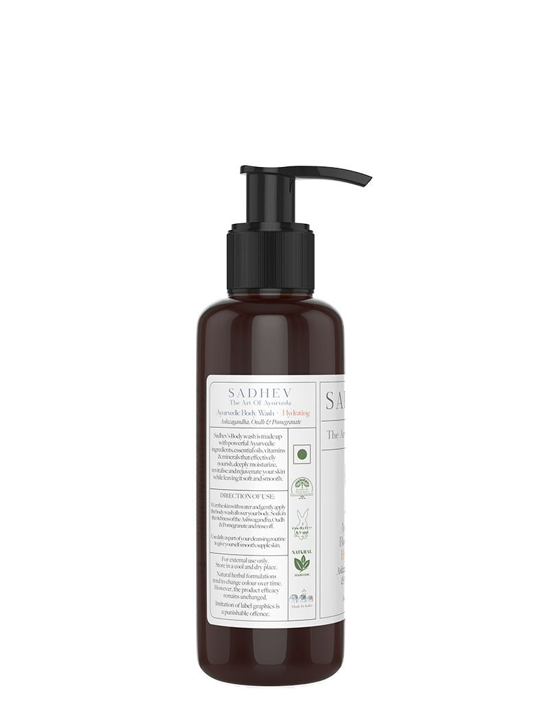 SADHEV Ayurvedic Ashwagandha, Oudh & Pomegrate Hydrating Body Wash, 75ml