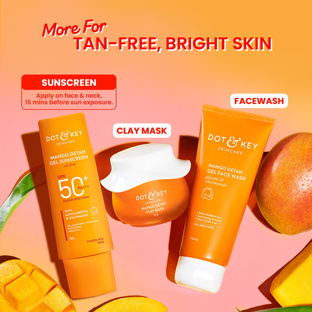 Dot & Key Mango + Detan Gel Sunscreen (Oil Free) SPF 50+ PA+++, 80g