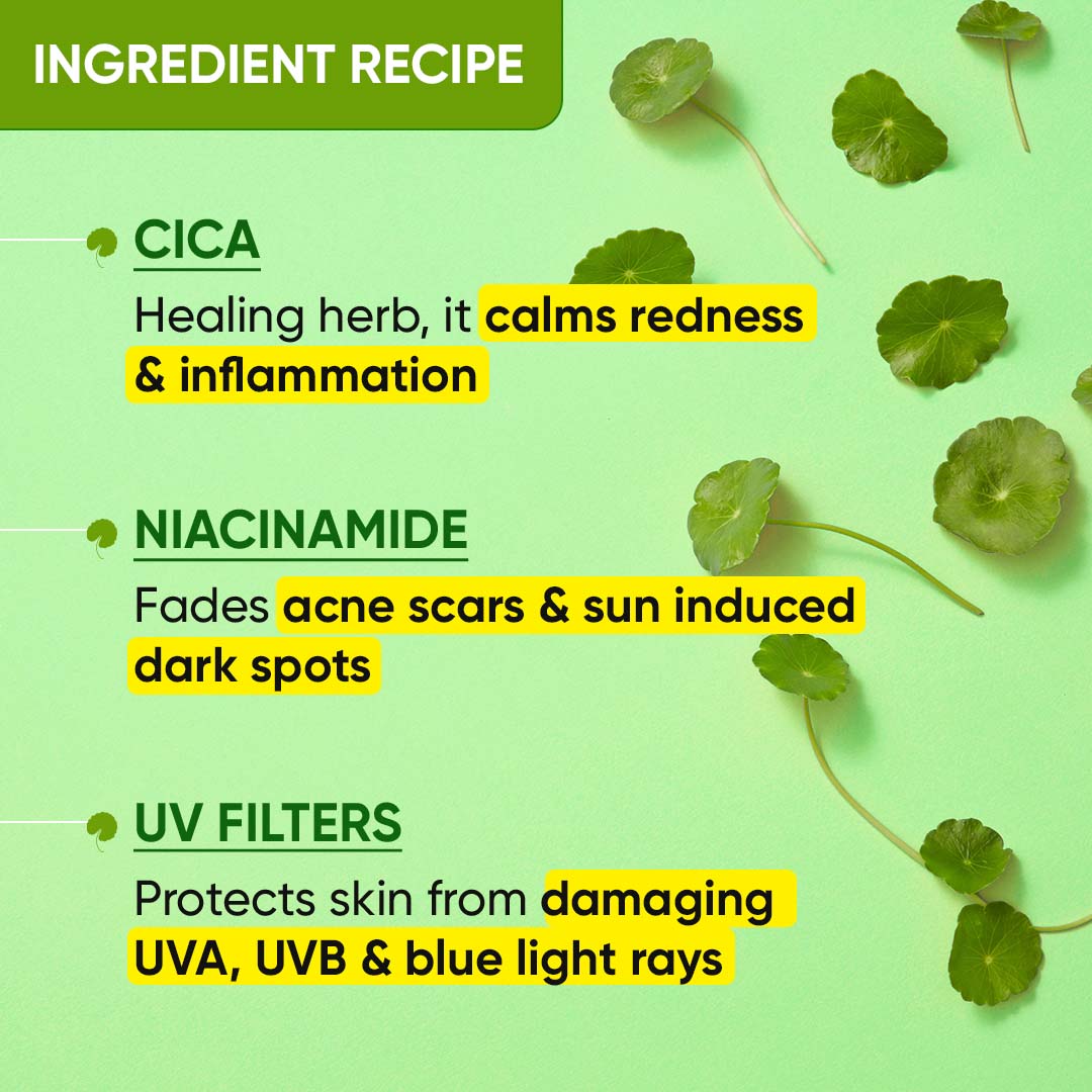 Dot & Key SPF 50+ Cica & Niacinamide Sunscreen - Pack of 2, (80g)