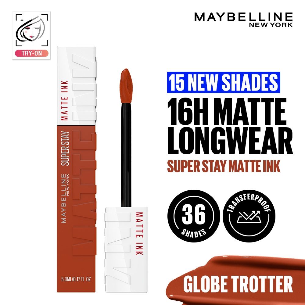 Maybelline New York Super Stay Matte Ink Liquid Lipstick, Lasts Up to 16 Hours - 135 Globe Trotter, 5ml Buy at Indicrest