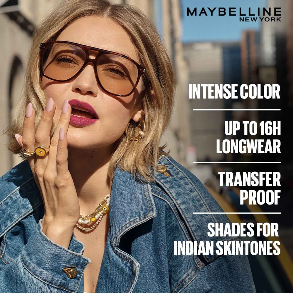 Maybelline New York Super Stay Matte Ink Liquid Lipstick, Lasts Up to 16 Hours - 135 Globe Trotter, 5ml Buy at Indicrest Image 3
