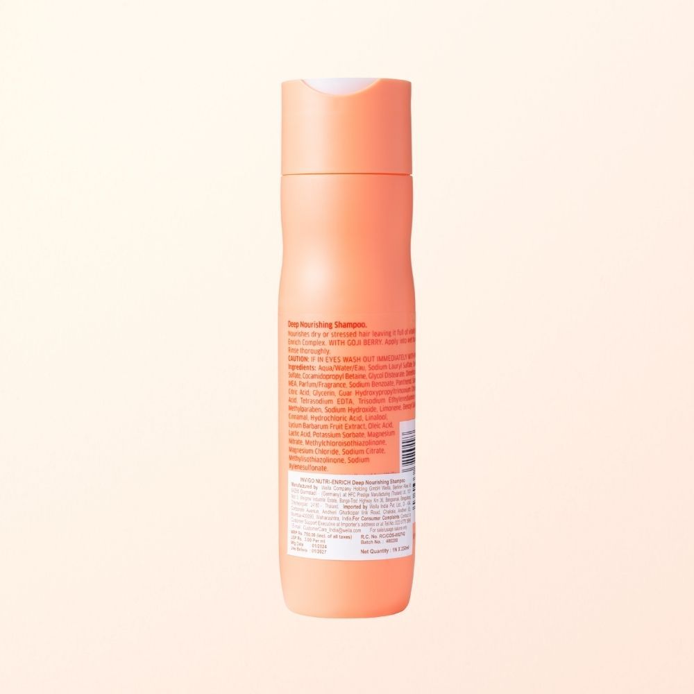 Wella Professionals Invigo Nutri Enrich Shampoo For Dry, Frizzy & Damaged Hair With Goji Berry, 250ml Buy at Indicrest Image 9