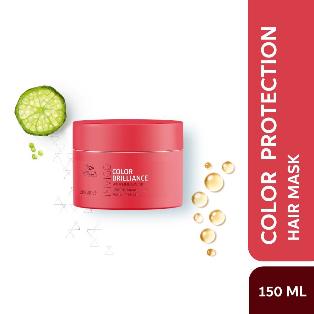 Wella Professionals Invigo Color Brilliance Hair Mask for Vibrant, Long-Lasting Color with Lime Caviar, 150ml Buy at Indicrest