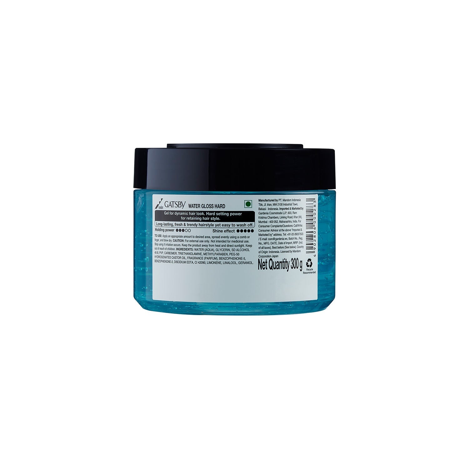 Gatsby Water Gloss Hard Hair Gel (Blue), 300g Buy at Indicrest Image 2