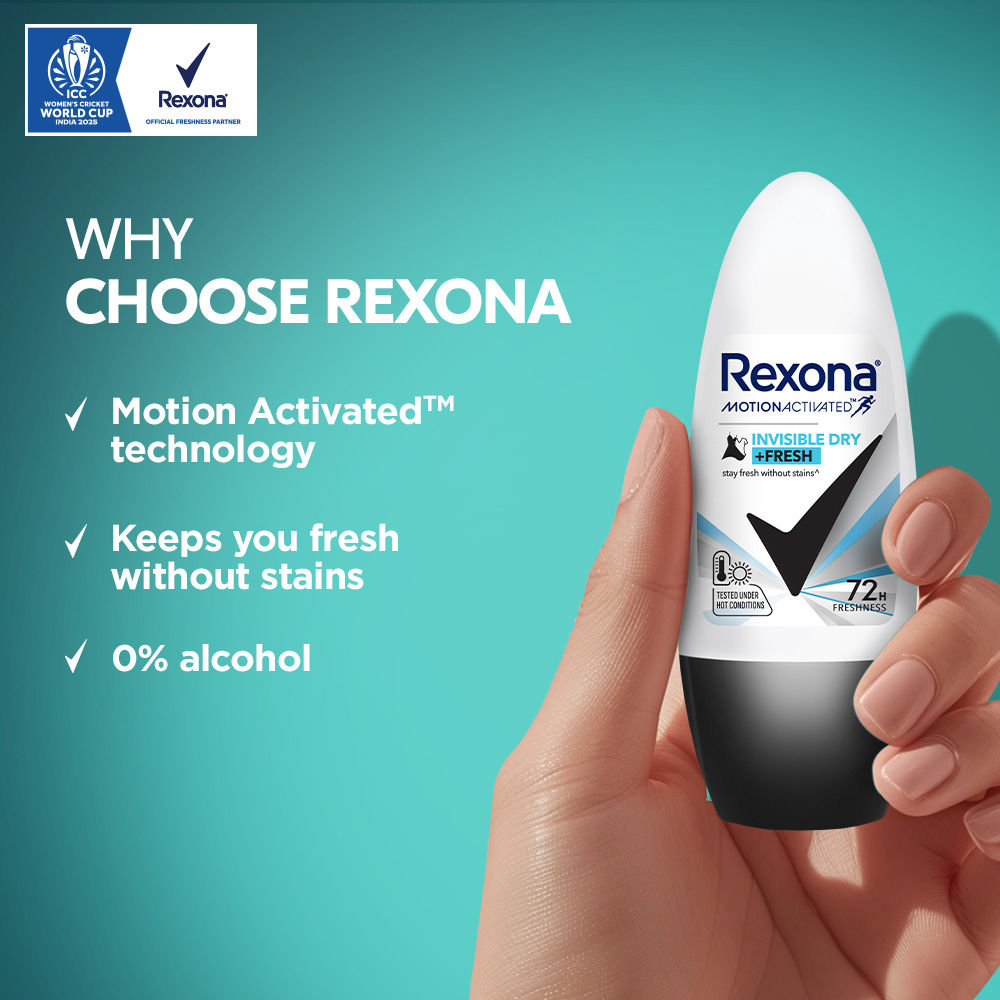Rexona Invisible Dry + Fresh Roll-On Deodorant For Women, 45ml Buy at Indicrest Image 6