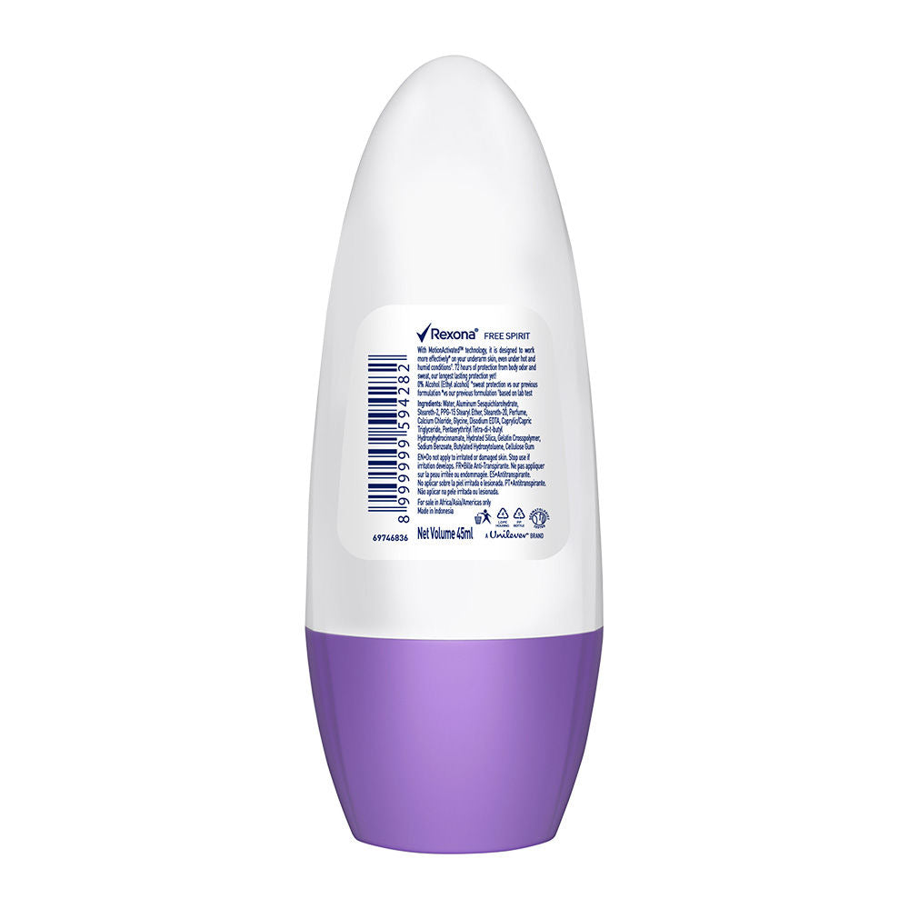Rexona Free Spirit Roll-On Deodorant For Women, 45ml Buy at Indicrest Image 3