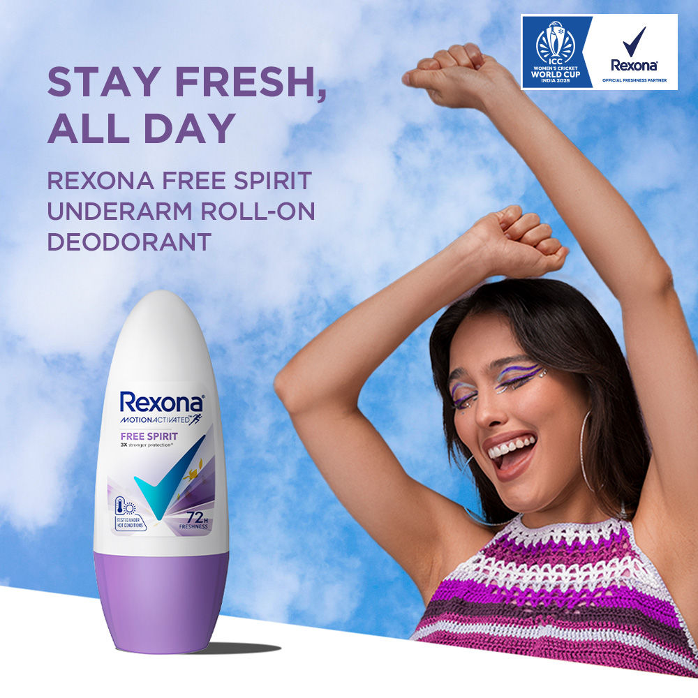 Rexona Free Spirit Roll-On Deodorant For Women, 45ml Buy at Indicrest Image 5