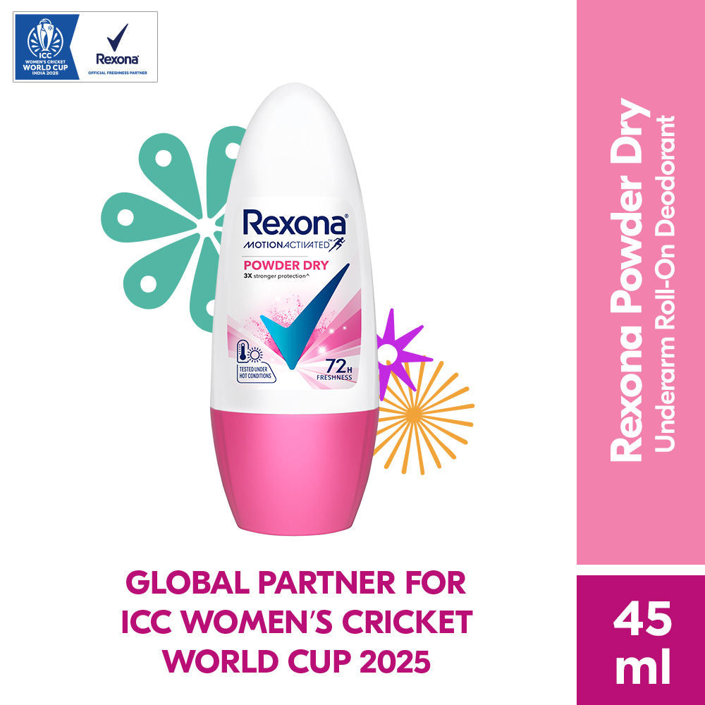 Rexona Powder Dry Roll On Deodorant For Women, 45ml Buy at Indicrest
