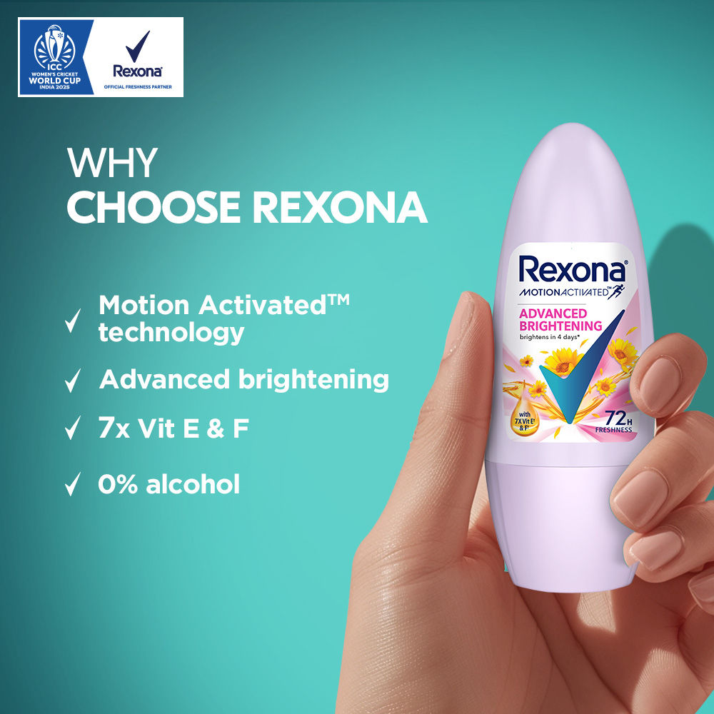 Rexona Advanced Brightening Roll-On Deodorant For Women, 45ml Buy at Indicrest Image 7