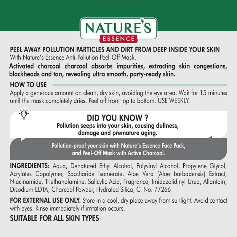 Nature's Essence Active Charcoal Peel-Off Mask, 50g Buy at Indicrest Image 5