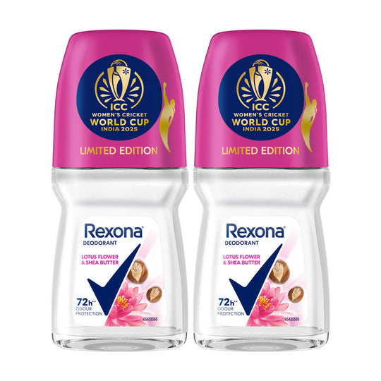 Rexona Antiperspirant Roll-On, Lotus Flower & Shea Butter (Pack of 2), 2 pieces Buy at Indicrest