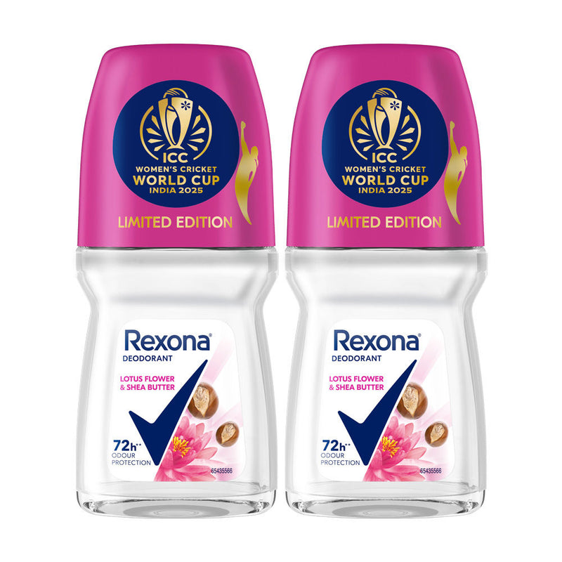 Rexona Antiperspirant Roll-On, Lotus Flower & Shea Butter (Pack of 2), 2 pieces Buy at Indicrest