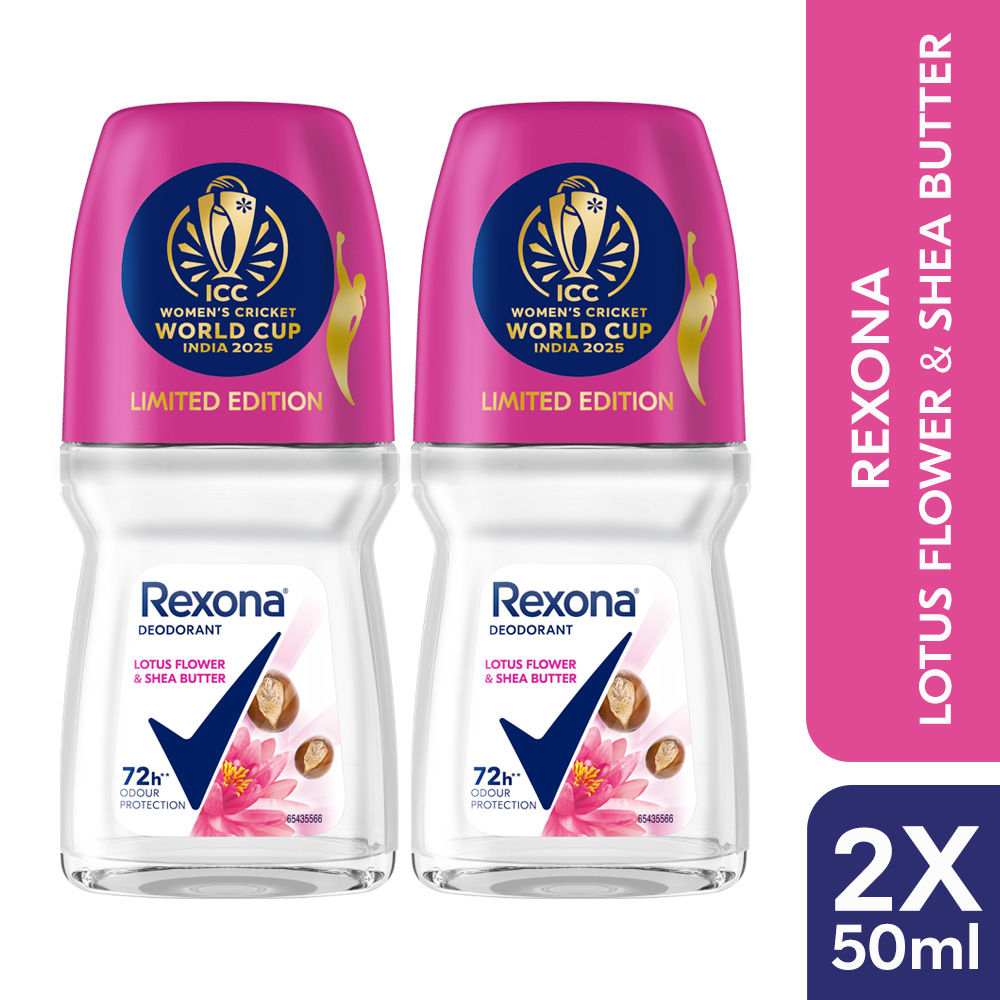 Rexona Antiperspirant Roll-On, Lotus Flower & Shea Butter (Pack of 2), 2 pieces Buy at Indicrest Image 2