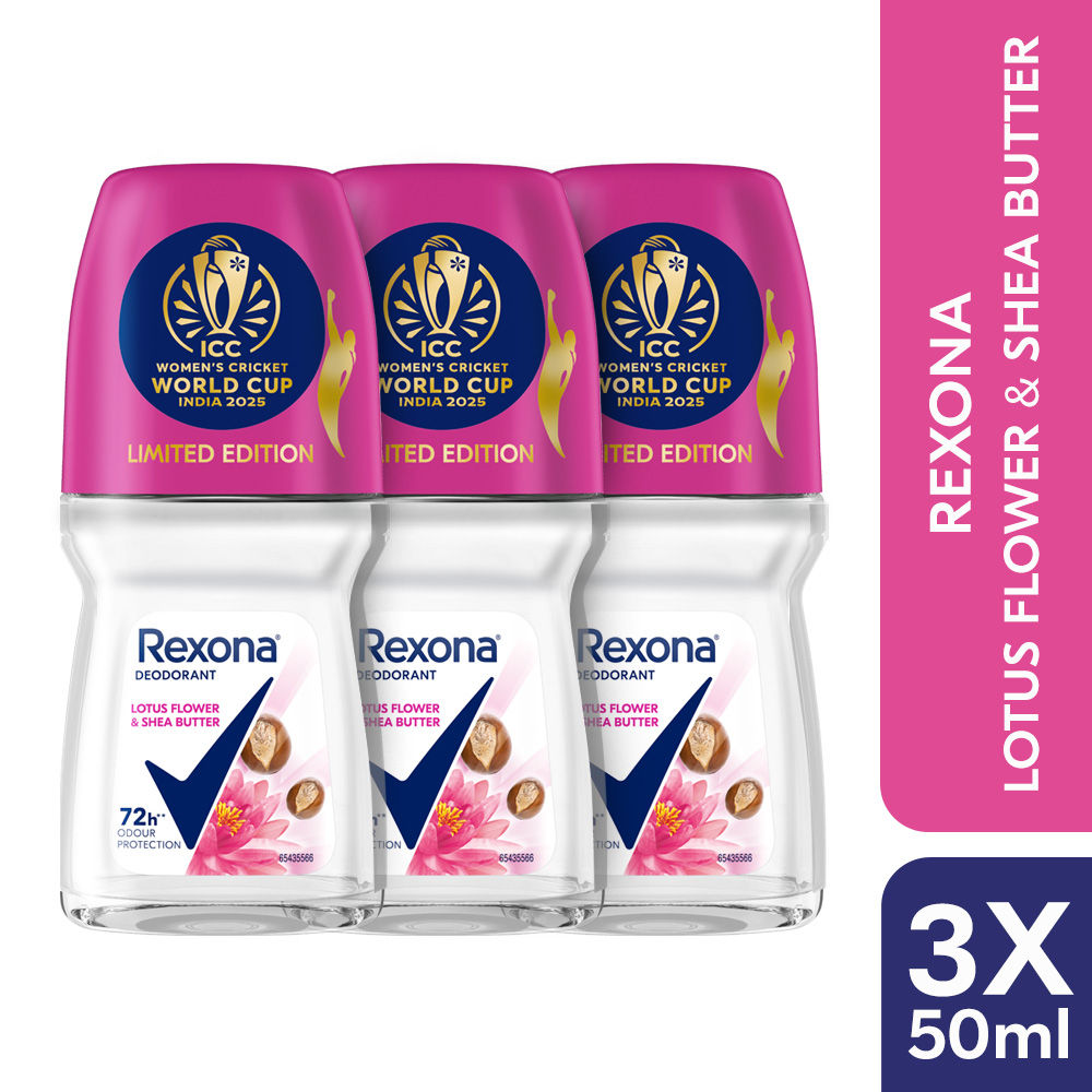 Rexona Antiperspirant Roll-On, Lotus Flower & Shea Butter (Pack of 3), 3 pieces Buy at Indicrest Image 2