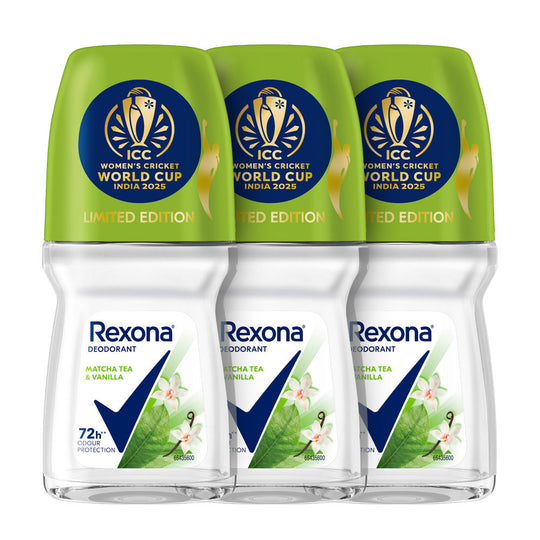Rexona Antiperspirant Roll-On, Matcha Tea & Vanilla (Pack of 3), 3 pieces Buy at Indicrest