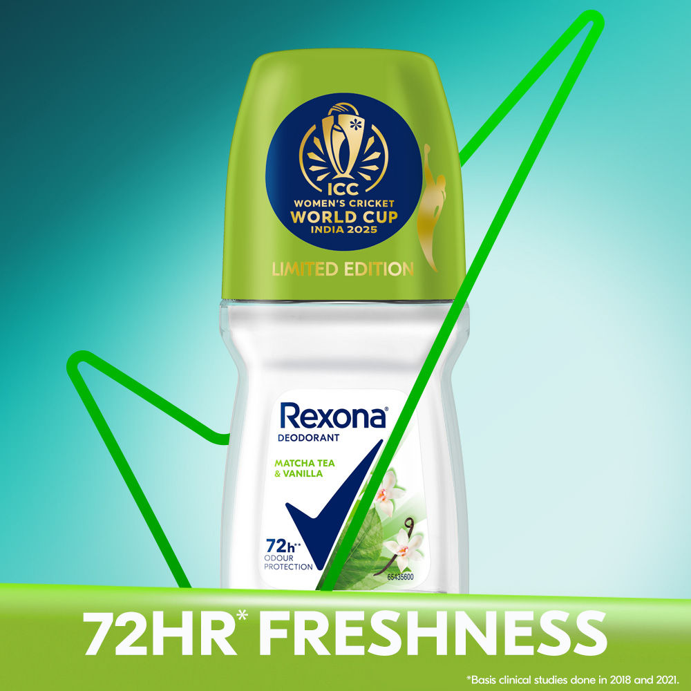 Rexona Antiperspirant Roll-On, Matcha Tea & Vanilla (Pack of 3), 3 pieces Buy at Indicrest Image 4