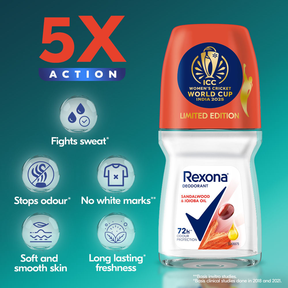 Rexona Antiperspirant Roll-On, Sandalwood & Jojoba Oil (Pack of 3) Buy at Indicrest Image 5