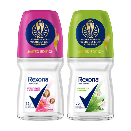 Rexona Lotus Flower & Shea Butter And Matcha Tea & Vanilla Antiperspirant Roll-On (Pack of 2), 2 pieces Buy at Indicrest