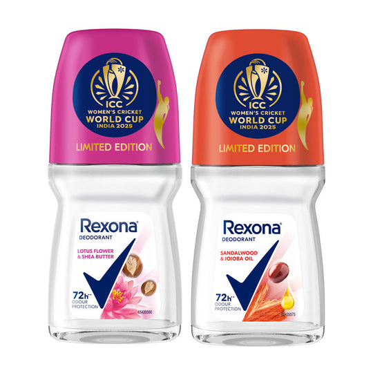 Rexona Lotus Flower & Shea Butter And Sandalwood & Jojoba Oil Antiperspirant Roll-On (Pack of 2) Buy at Indicrest